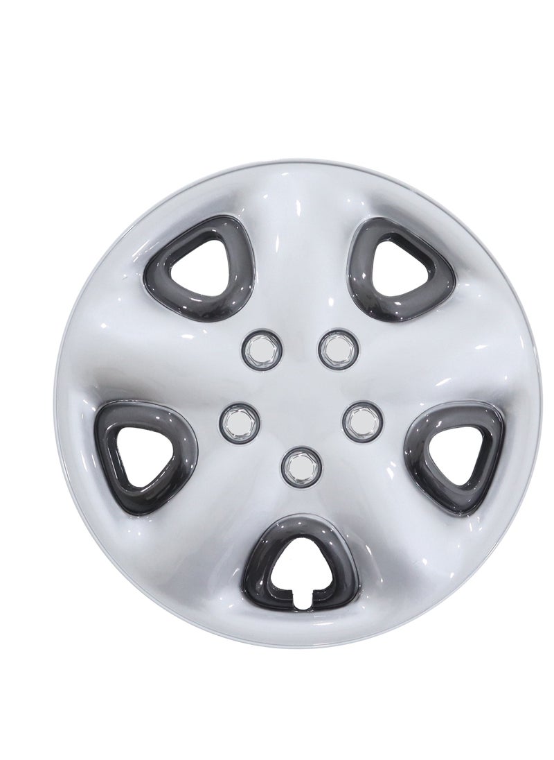 Al Khateeb - 15 Inch Charcoal & Silver Universal Hubcap Wheel Covers - Set Of 4 - Image 1
