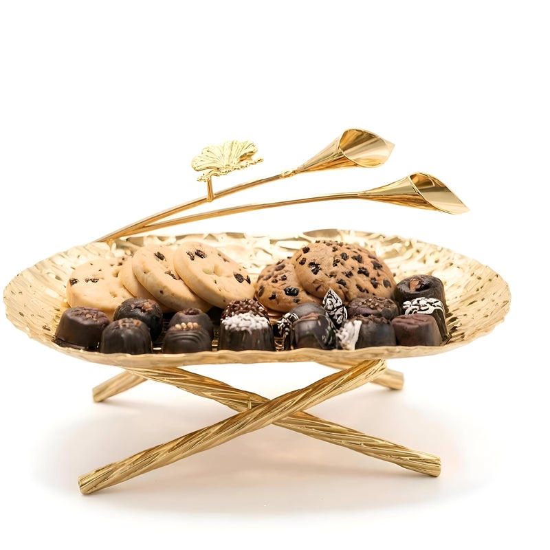 Elevated Cake Stand - Decorative Serving Platform for Celebration Cakes, Ideal for Eid, Christmas, and Weddings with Crystal Accents and Stable Design (MODEL1) - Image 5