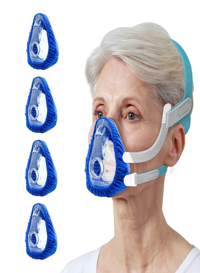 NATAKU 4 Pack Mask Liners Compatible with Large Full Face Mask Cover, Soft and Leak-Free Experience. Silk Full Mask Cushions Pads Fit Large Mask Covers, Reduce Noisy & Red Marks（Large Size） - Image 1