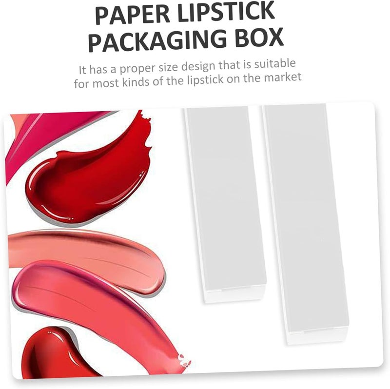 Precision polished solid material HOMSFOU 50pcs Empty Lip Gloss Boxes Paper Packaging for Lip Gloss Lipsticks Boys and Girls Lipstick Boxes Market diverse application fit - Image 3