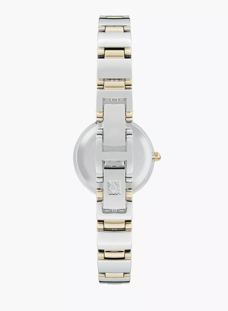 ANNE KLEIN Women's Silver & Gold Analog Stainless Steel Strap Watch - AK2435GNTT  - Image 5