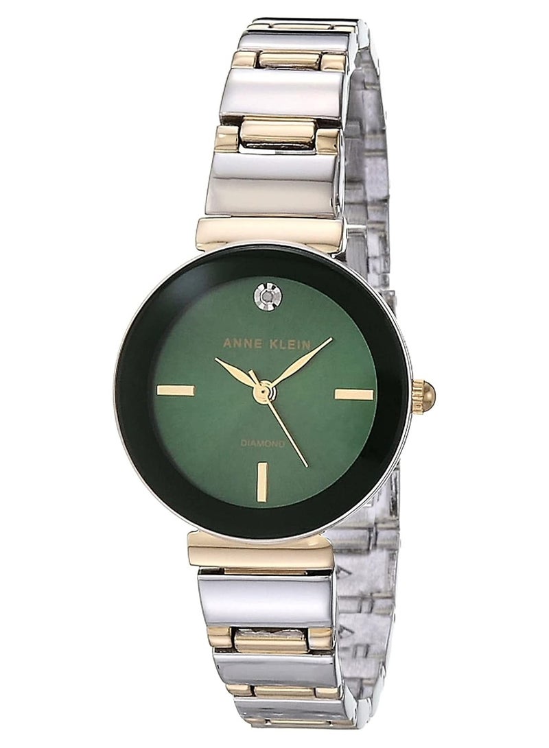 ANNE KLEIN Women's Silver & Gold Analog Stainless Steel Strap Watch - AK2435GNTT  - Image 2