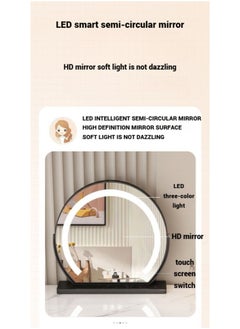 AWD Dressing Table with Mirror and Bench, Women's Vanity Table Lighted Drawers, Off-White Bedroom Vanity Desk Makeup Table with Smart Features Wireless Charging, Speaker, Lights, Jewelry Organizer  - Image 4