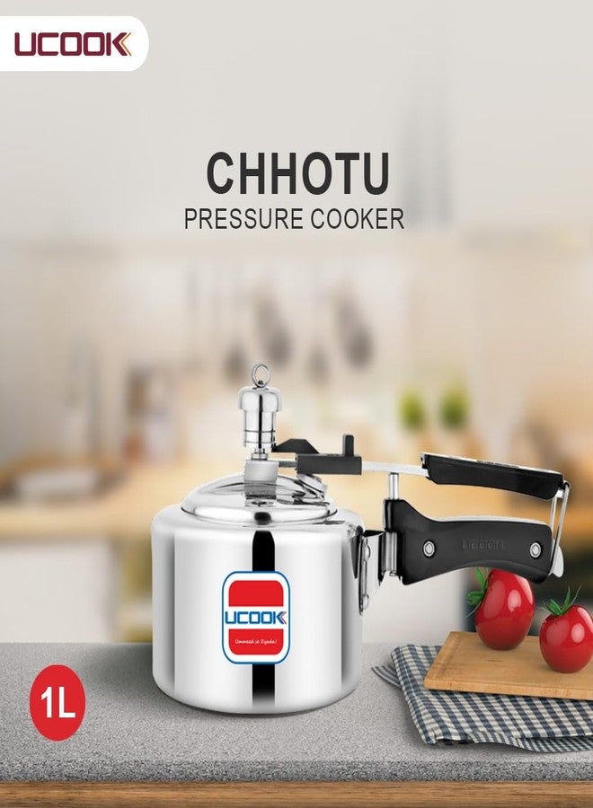 https://www.unitedektagroup.com/pressure-cooker/pressure-cooker-ucook-platinum-premier-3-ltr.html طنجرة ضغط ألومنيوم بغطاء داخلي، سعة 1 لتر، من إنتاج شركة يوكوك باي يونايتد إيكتا إنجينيرينج، طراز تشوتو، من شركة يوكوك باي يونايتد، لون فضي. - Image 2