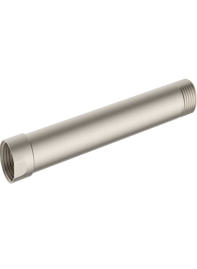 Hibbent Solid Brass 6 Inch Shower Arm Extension, Lowers Existing Shower Head, Brushed Nickel - Image 1