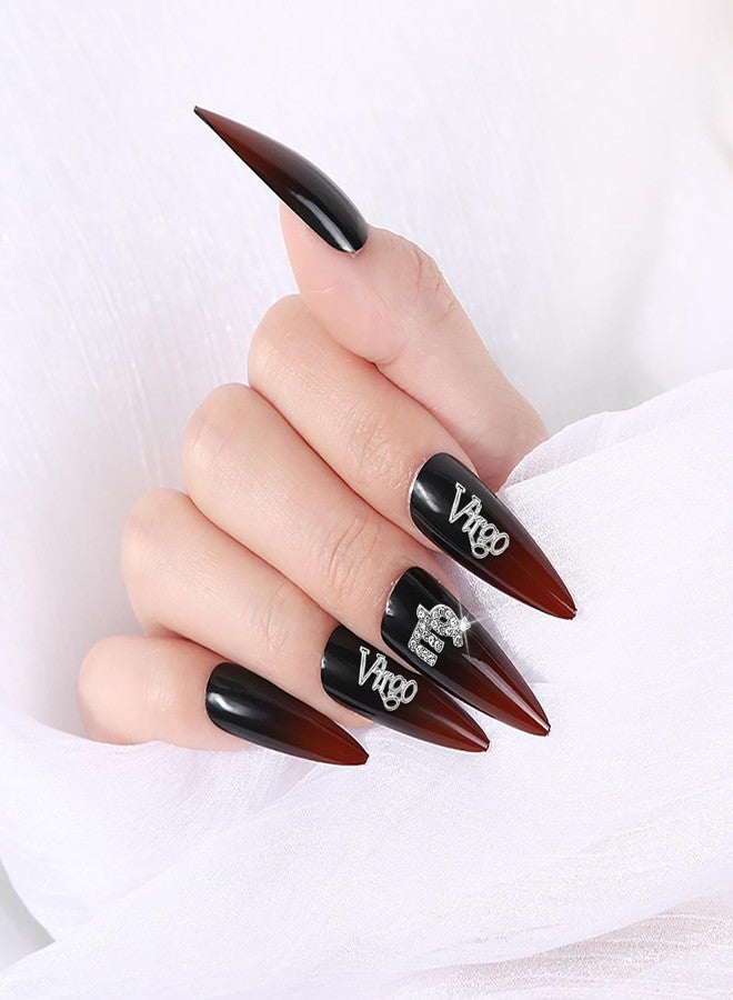 JERCLITY 20pcs Silver Alloy Virgo Zodiac Nail Charms 10pcs Virgo Sign Symbols Nail Charms 10pcs Virgo Constellation Words Nail Charms for Nails（Virgo Dates: August 23 to September 22）, JSP404 - Image 3