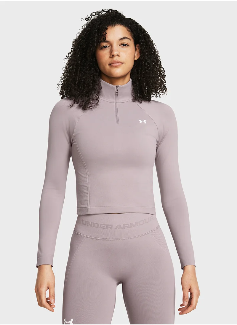 UNDER ARMOUR Vanish Seamless 1/4 Zip Crop Top