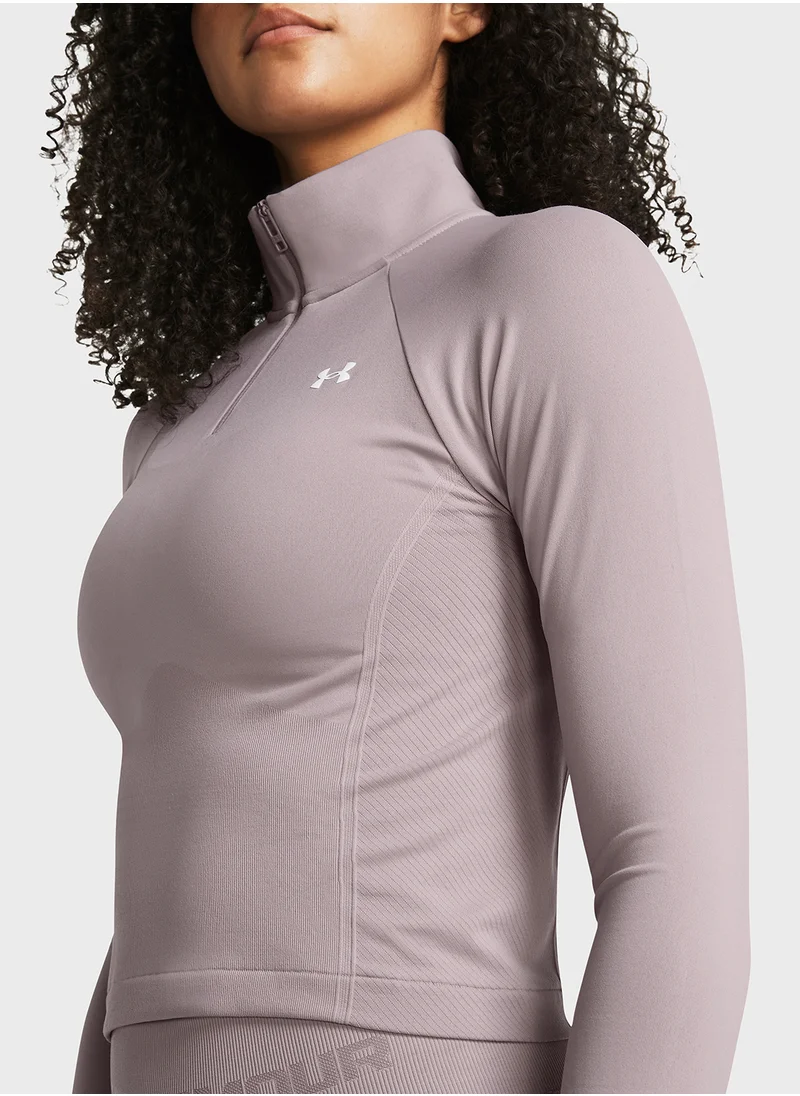 UNDER ARMOUR Vanish Seamless 1/4 Zip Crop Top