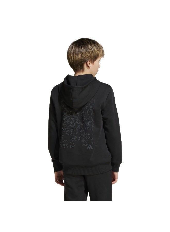 Adidas J Smi Hoodie Black Training Sweatshirts For Junior 7-8Y - Image 3