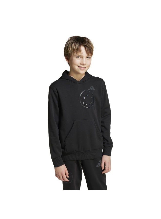 Adidas J Smi Hoodie Black Training Sweatshirts For Junior 7-8Y - Image 2