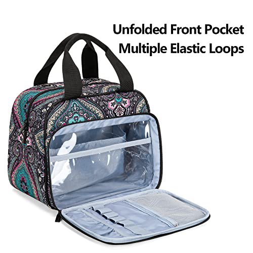 LoDrid Small Portable Yarn Storage Bag for Knitting Kit, Crochet Tote Organizer for Accessories & Supplies, 2 Oversize Grommets for Tangle Free, Totem (Bag Only) - Image 4