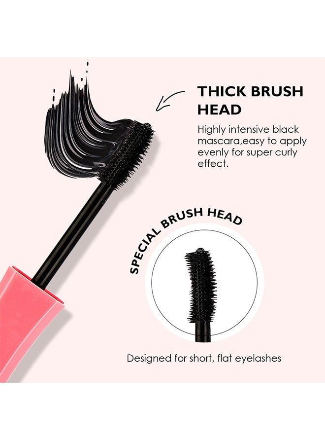 Kiss Beauty Black Mascara, Volume and Length, Defining, Curling, No Flaking, No Clumping, Smudge Proof, Washable, Cruelty-Free - Image 2