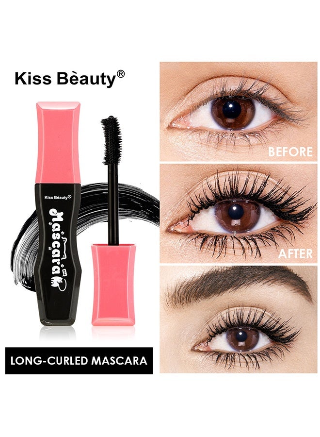 Kiss Beauty Black Mascara, Volume and Length, Defining, Curling, No Flaking, No Clumping, Smudge Proof, Washable, Cruelty-Free - Image 1