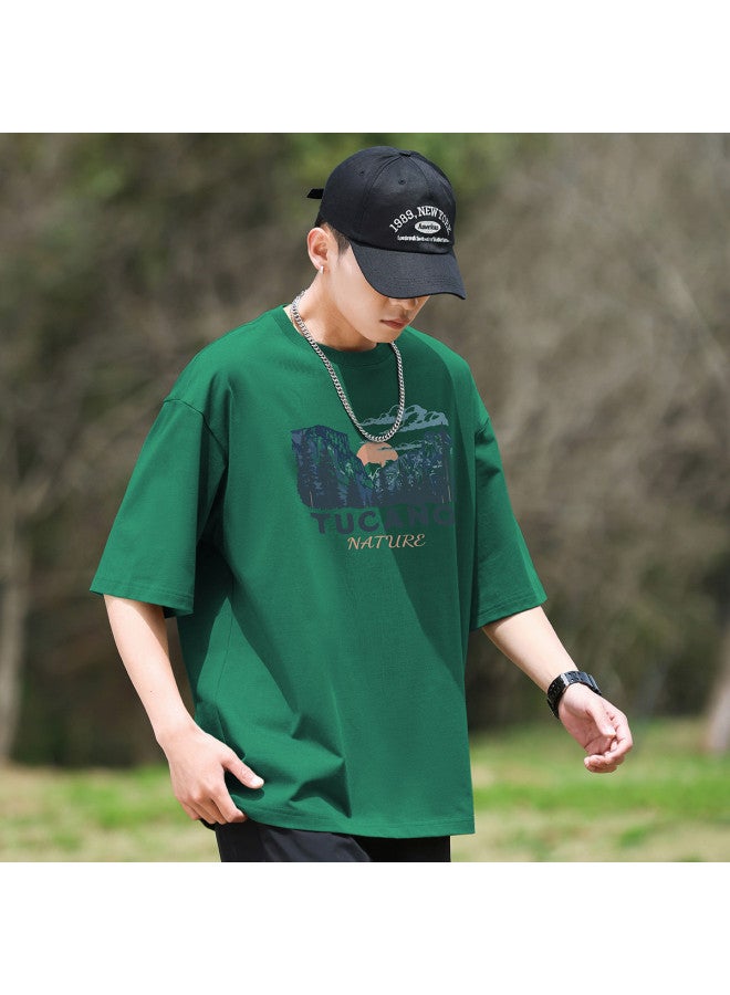 Tucano Men's Cotton T-shirt - Summer Comfortable Outdoor Sports Casual Loose Printed Short Sleeve Tee Top - Image 4