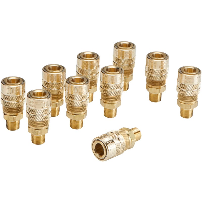 Milton (716) 1/4" Male NPT M Style (Industrial) Air fitting Quick Connect Coupler - Box of 10 - Image 1