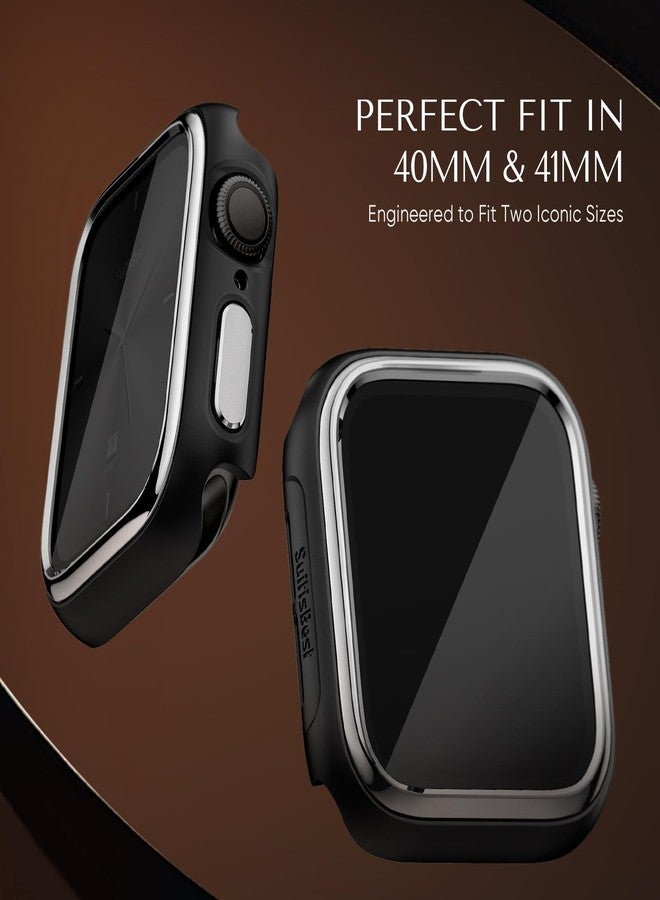 Suitisbest Metal Case Compatible with Apple Watch Series 6 5 4 SE 40mm with Screen Protector, Elegant Shimmering Metal Bumper Luxe Protection for Women‘s iWatch 40 mm - Image 4