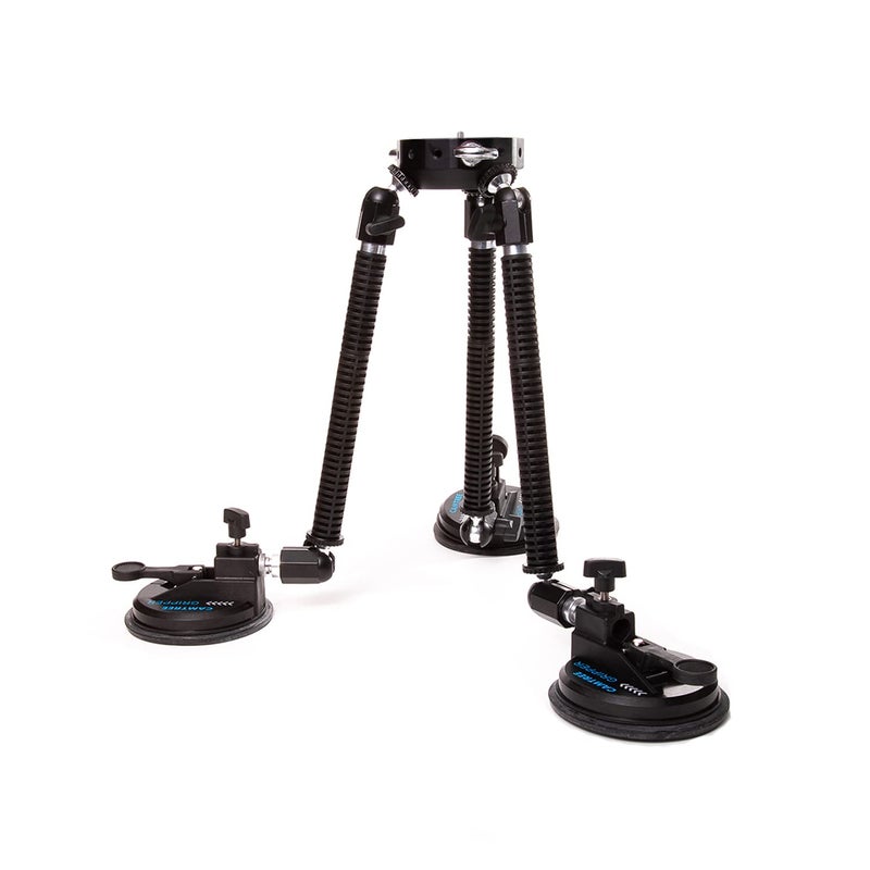 Camtree CAMTREE G-51 Professional Gripper Campod Car Mount Stabilizer - Black Triple Vacuum Suction Cup for DSLR Video Camera up to 4kg/9lbs | Free Safety Cable & Protective Bag  - Image 1