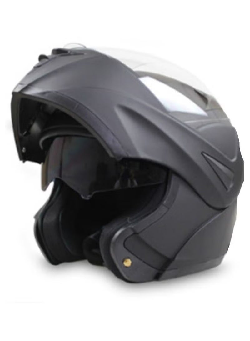 Generic Motorcycle Helmet Full Face Multipurpose Racing Helmet Unisex Matte Black S  - Image 2