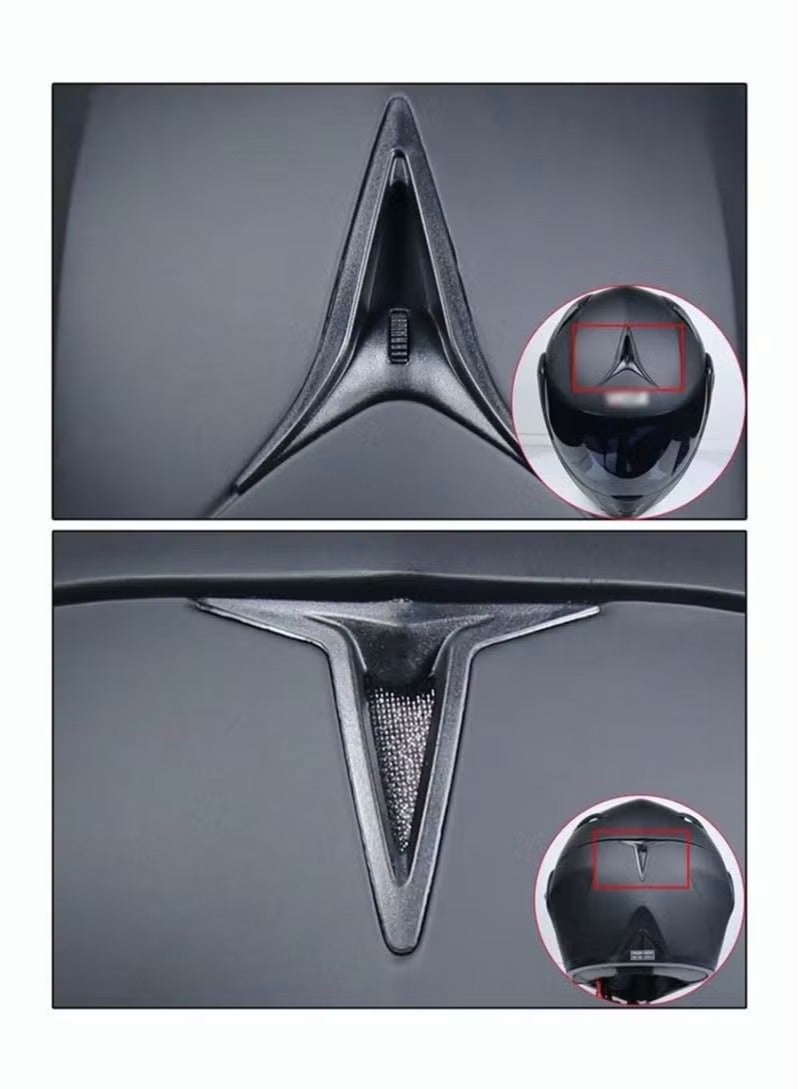Generic Motorcycle Helmet Full Face Multipurpose Racing Helmet Unisex Matte Black S  - Image 5