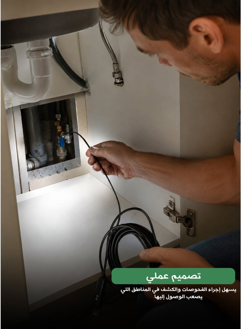 High-Definition Industrial Endoscope Camera – Flexible Inspection Camera for Automotive, Pipe, and Air Conditioning Maintenance - Image 3