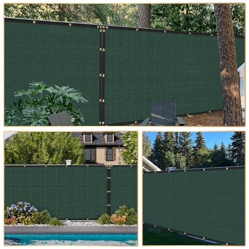 INFRANGE Privacy Fence Screen 6' x 12' Fencing Cover Heavy Duty Mesh Windscreen Cloth for Outdoor Garden Patio Backyard Chain Link Fence Green - Image 3