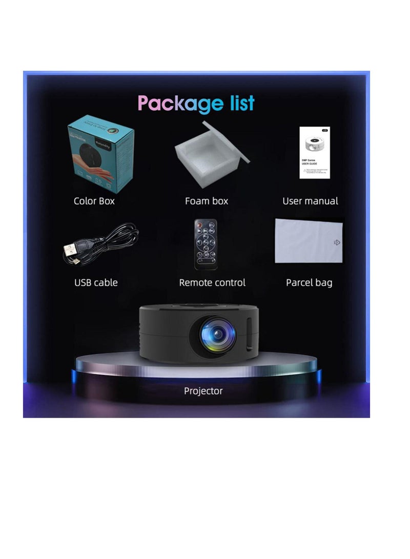 AROAQ Mini Projector Home Theater Media Player LED Mobile Video Cinema Wired Same Screen Projector For Iphone Android  - Image 5