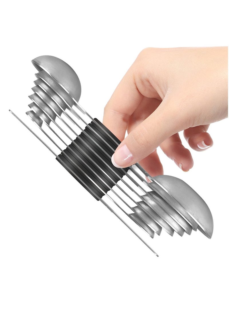 XiuWoo Magnetic Measuring Spoon Set, Stainless Steel Double Sided Stackable Teaspoons, Seasoning Spoons for Kitchen, Dry or Liquid, Fits Spice Jars 8 Pieces, Black - Image 1