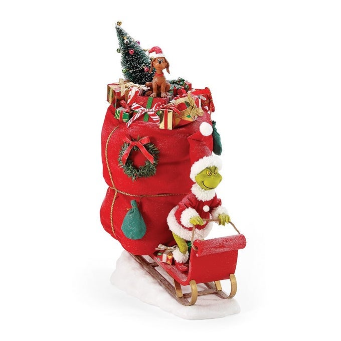 POSSIBLE DREAMS DR SEUSS HOW THE GRINCH STOLE CHRISTMAS MERRY GRINCHMAS GRINCH FIGURINE HAND CRAFTED COLLECTIBLE CHRISTMAS FIGURINES HOME DECOR SCULPTURE STATUE 18 INCH MULTICOLOR