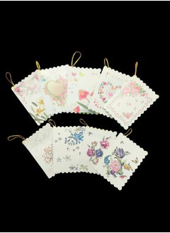 Generic 9 Pieces Gift Cards with Different Floral Designs Multicoloured Randomly Assorted  - Image 2