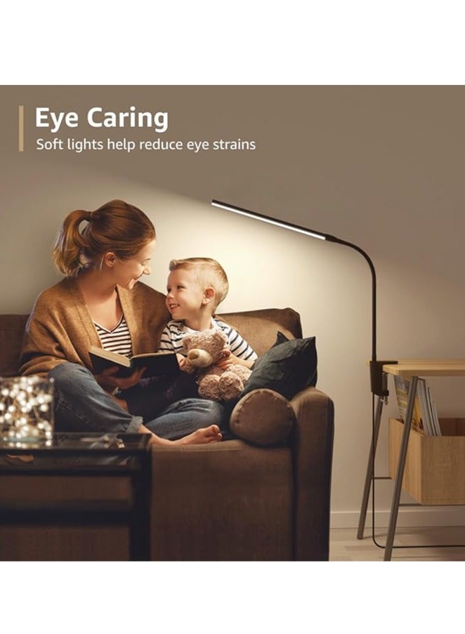 Arabest Clip on Desk Lamp LED Reading light Dimmable USB Small Clamp Lamp with 3 Color Modes 10 Brightness, Adjustable Flexible Gooseneck Table Light for Bed Headboard, Nail, Home Office,Computer(Black) - Image 3