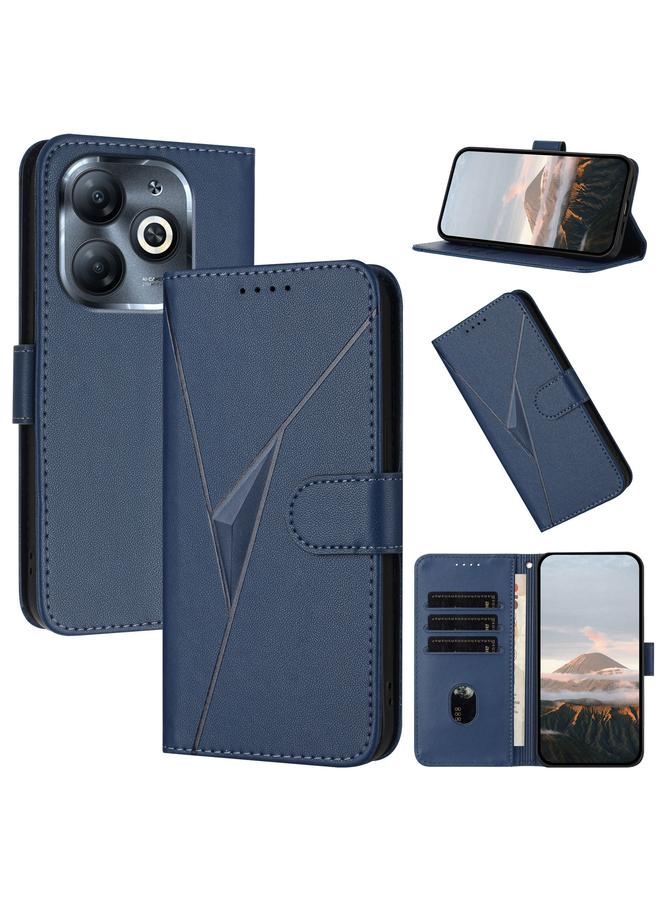 Zaboon Case For Infinix Smart 8 Plus Triangle Pattern Buckle Clasp Leather Phone Case - Image 1