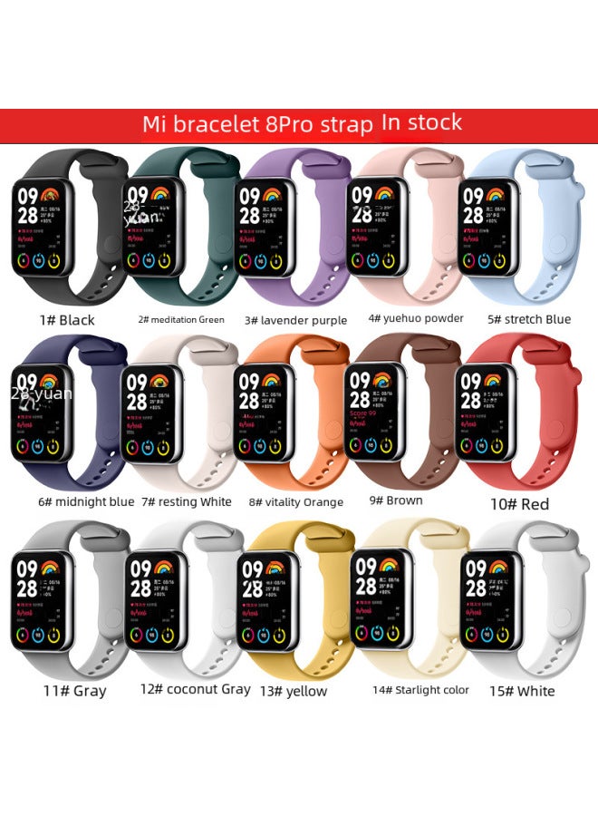 Suitable For Mi Bracelet 8pro Strap Mi Band 8 Pro Replacement Strap Mi Bracelet 8pro Wrist Strap-Color:Black-Specifications:Mi Bracelet 8Pro - Image 2