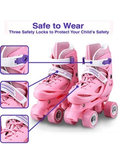 AGD Skates Shoes for Beginners Four-wheel Adjustable Skate Shoes with Built-In Adjusters Indoor Outdoor Fitness Skates Roller Boots for Boys & Girls  - Image 5