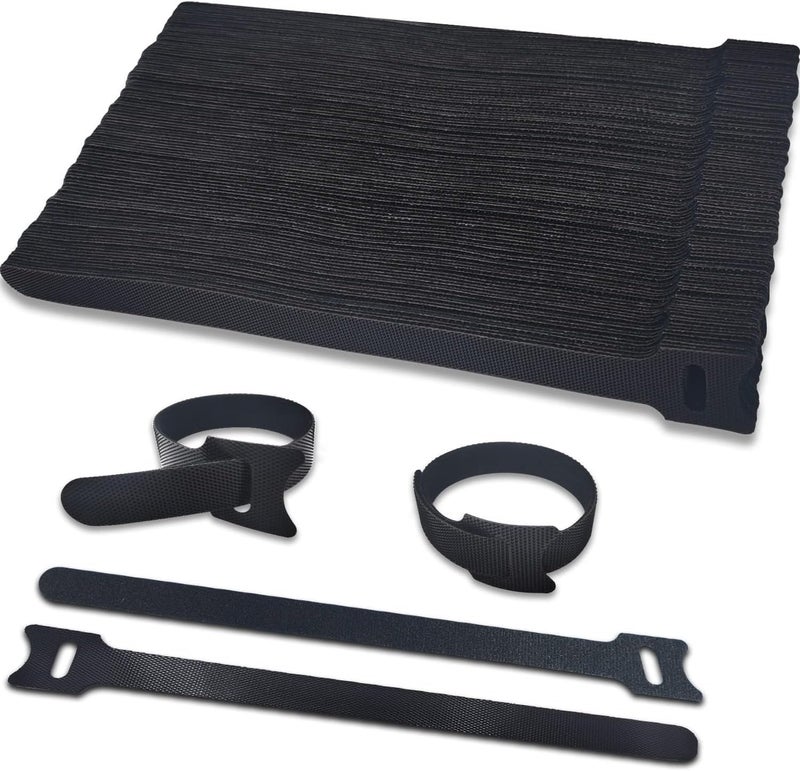 100pcs Reusable Cable Ties - Hook and Loop Cable Straps for Wire Management - 15 cm Adjustable Cord Organizer & Wire Ties for Electronics, PC, Home Office - Image 2