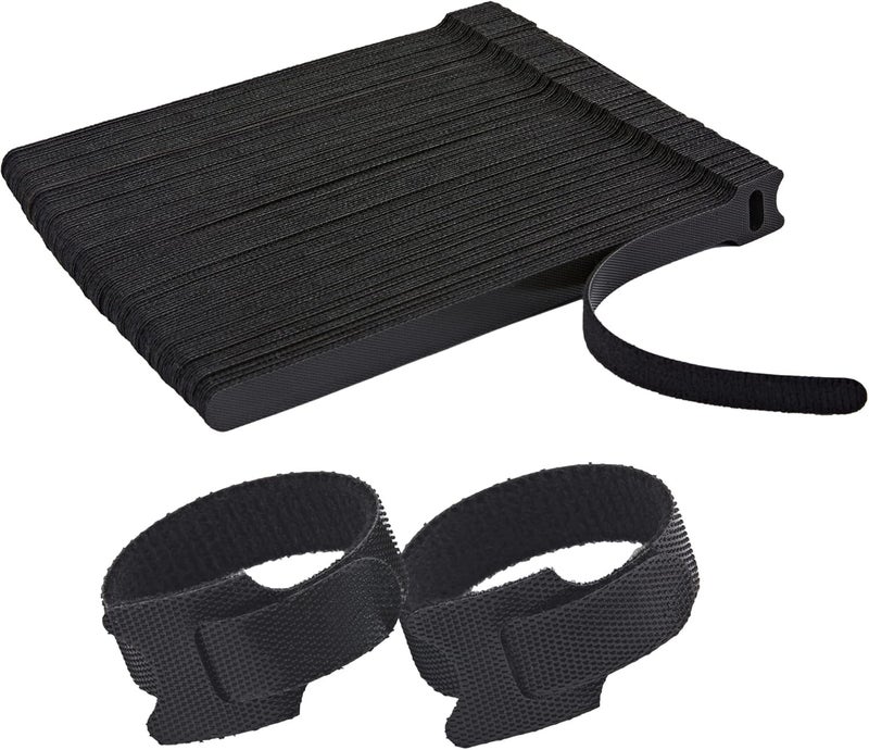 100pcs Reusable Cable Ties - Hook and Loop Cable Straps for Wire Management - 15 cm Adjustable Cord Organizer & Wire Ties for Electronics, PC, Home Office - Image 1