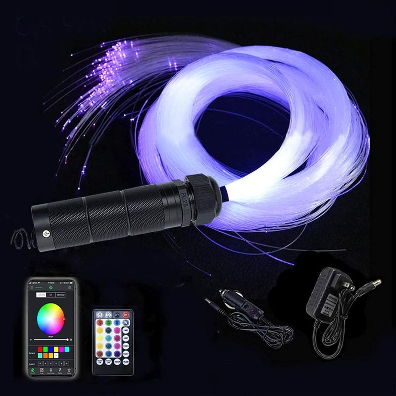AZIMOM 6W Bluetooth/APP Control RGBW Fiber Optic Lights Star Ceiling Kit with Remote - Image 1