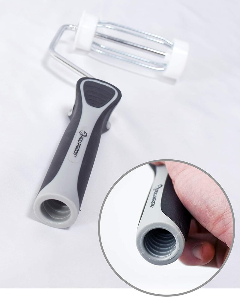 Rolling Dog 4 Inch Mini Roller - 3/8" Nap Roller Covers,Small Paint Roller for Wall, Trim, Detail Painting - Image 4