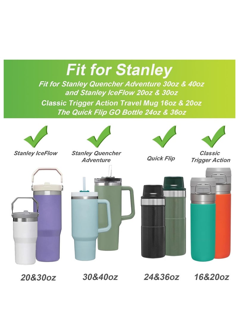 2Pcs Silicone Boot Sleeve for Stanley Quencher 40 oz 30 oz Tumbler with Handle & for IceFlow 20oz 30oz, Protective Water Bottle Cup Bottom Bumper Cover for Stanley Tumbler Accessories - view 4