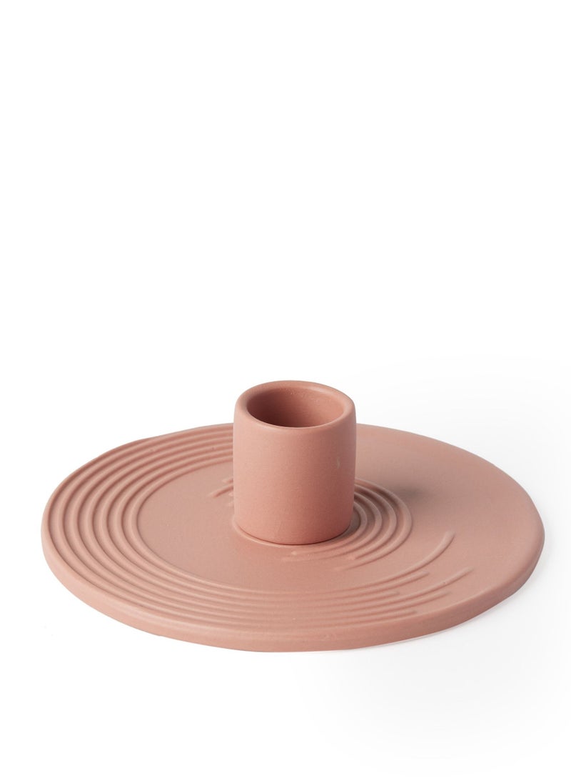 Prickly Pear Athena' Candlestick Holder, Terracotta  - Image 1