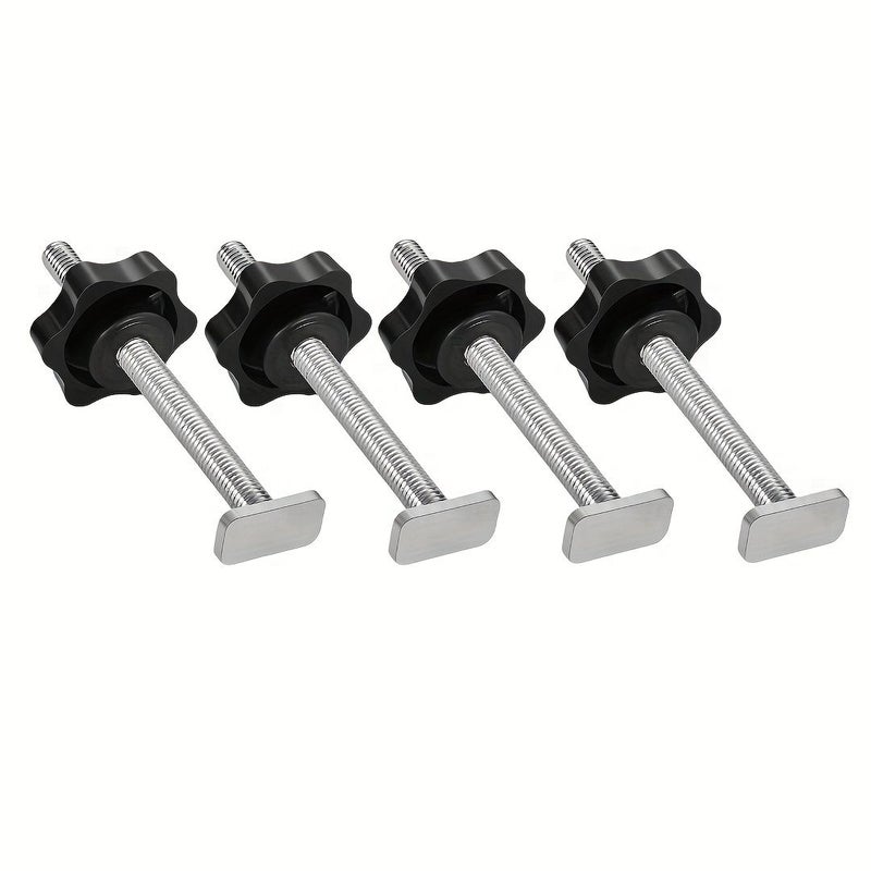 8Pcs M8 T Screws 100mm Long with Plum Blossom Copper Nuts for Woodworking Slide Rails - Image 4