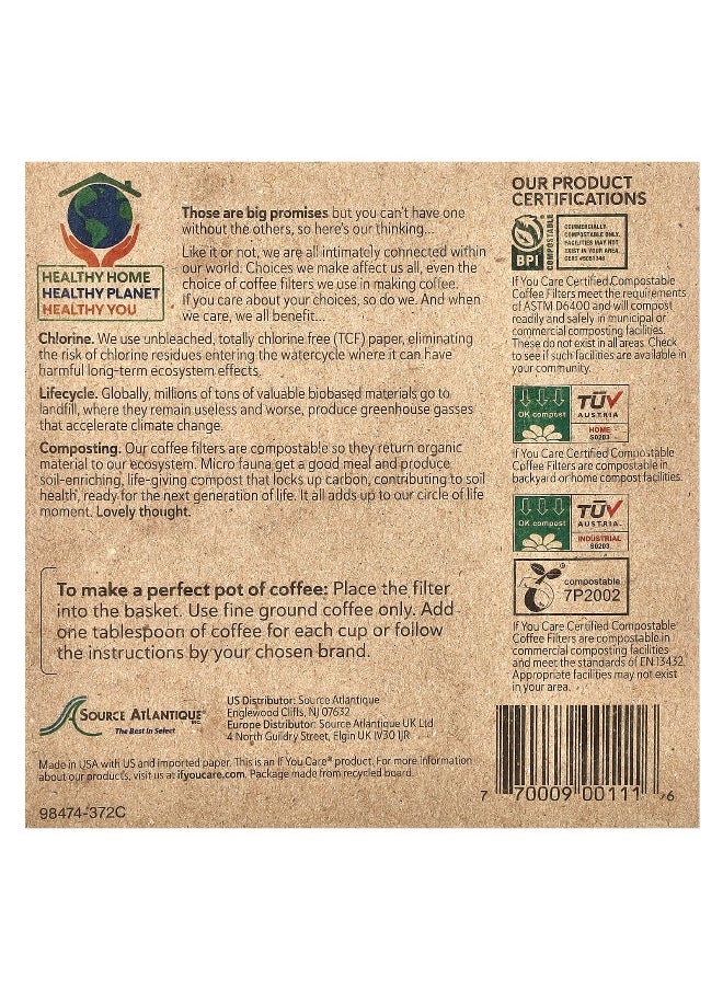 If you care If You Care, Basket Coffee Filters, 100 Filters  - Image 2