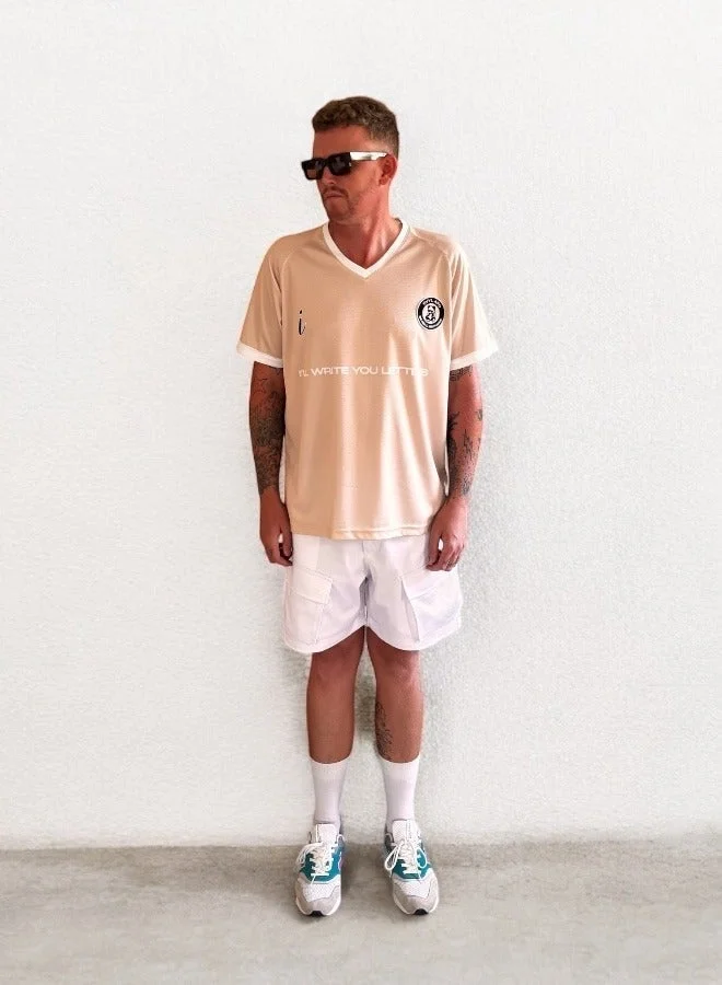 ال رايت يو لترز بلوزة برقبة على شكل حرف  باللون الذهبي