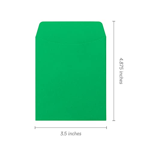 Hygloss أكياس بطاقات المكتبة هايغلوس 30 - 3.5x5 بوصة - أظرف جيب غير لاصقة - خضراء - أكياس صفية - مثالية للتنظيم - جيب كتاب مكتبة صغير ملون - Image 2