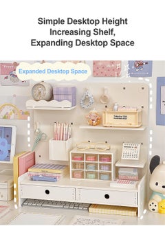 Kidle Office Storage Hole Board Desktop Vertical Board Organizer Desk Hooks Drawer Partition Desktop Layered Shelves  - Image 2