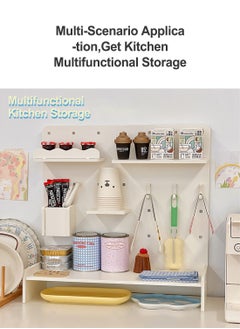 Kidle Office Storage Hole Board Desktop Vertical Board Organizer Desk Hooks Drawer Partition Desktop Layered Shelves  - Image 4