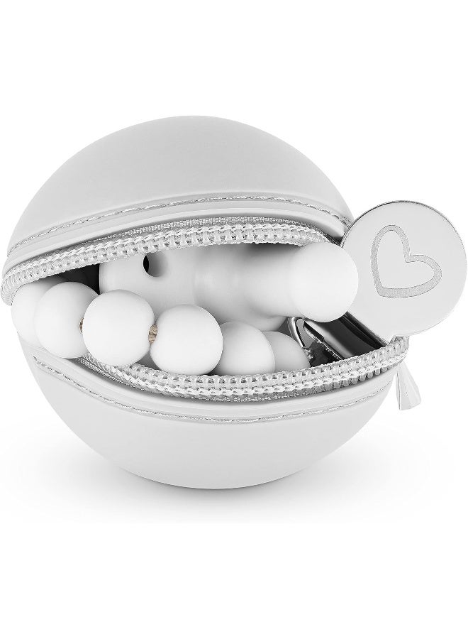 Bleu La La Pacifier Holder Case - Soft Silicone Pacifier, Clip, and Accessory Pouch with Zipper - Holder Bag Cover for Paci Soothies Clips Binky Baby Boys Girls (Black) - Image 4
