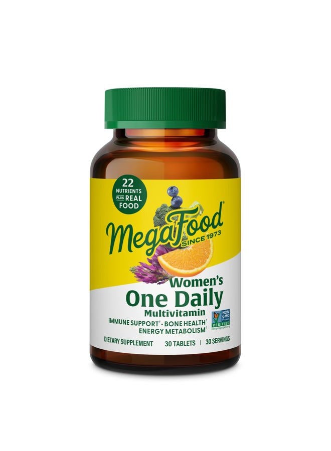 MegaFood ميغا فود - فيتامينات متعددة للنساء - تدعم الصحة المثلى والرفاهية - مع فيتامينات ب المركب - خالية من الجلوتين، غير معدلة وراثيًا، خالية من الألبان، خالية من الصويا - 30 قرص - Image 1