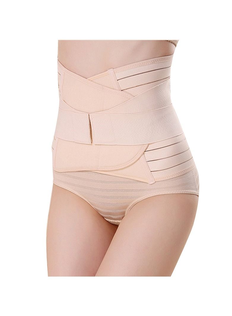 Generic Glamout Postpartum/Post Pregnancy Heal Abdominal Waist Training Belt Tummy Tuck Belt Control Slimming Body Corset Body Corset, Free Size, Beige  - Image 2