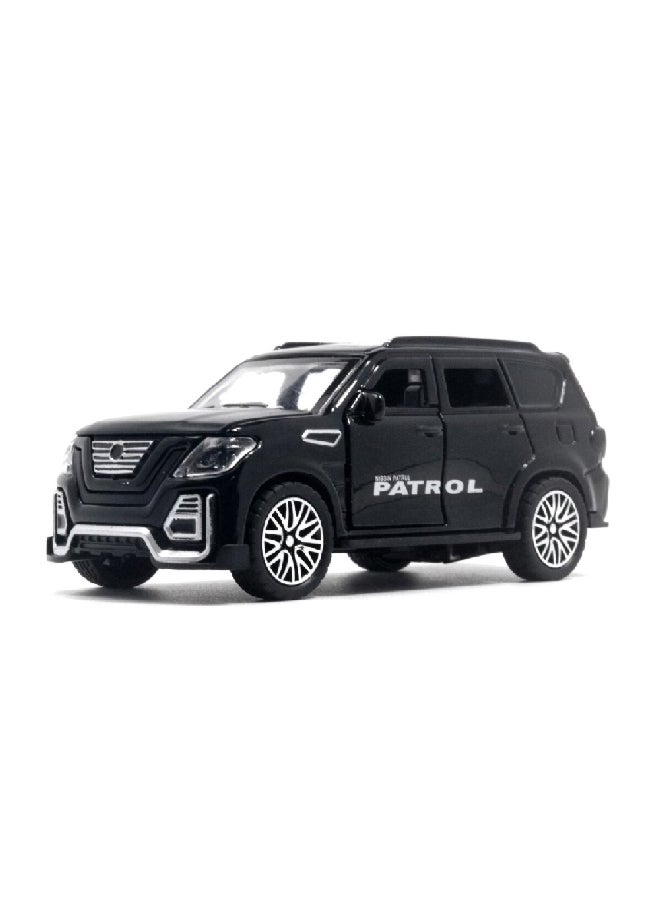 Diecast Model Alloy Patrol Collectible Toy Car for Kids Black 7.5 x 7.5 x 16.5 cm 37888-H1