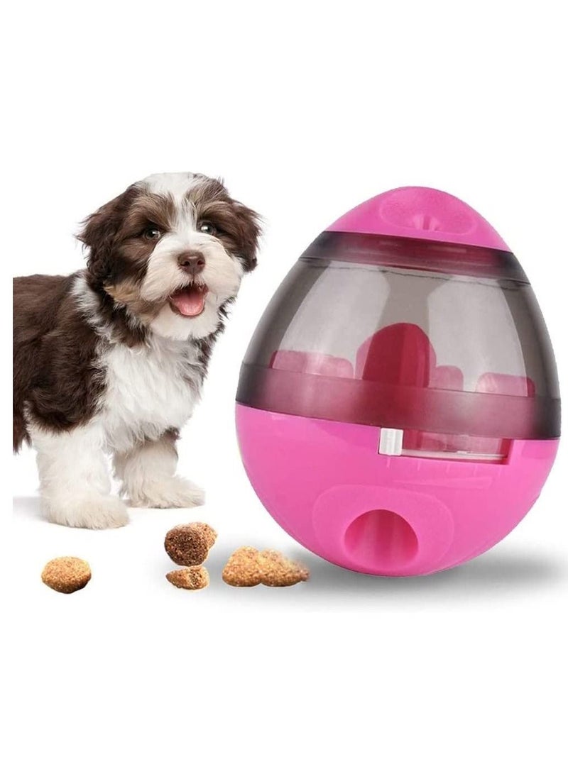 Food Dispensing Tumbler Treat Dispensing Toy Self Food Feeder For Small Medium Pets Cats and Dogs Interactive Pink - Image 3